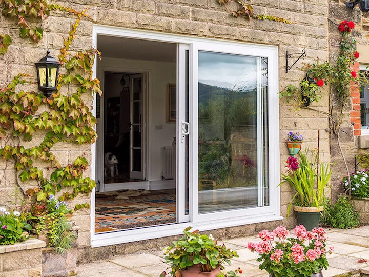 White Inline Sliding Doors
